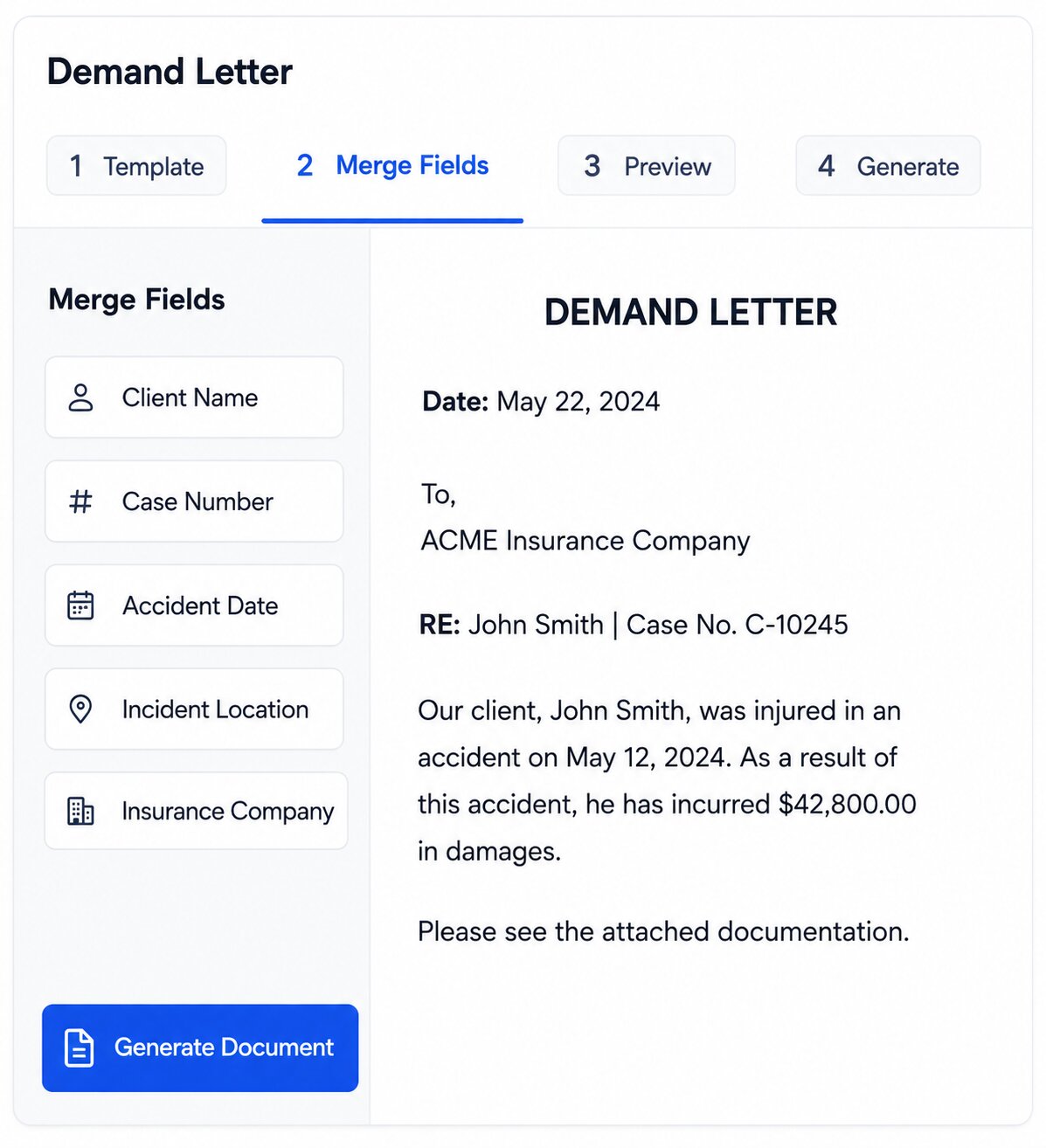 document deneration and templates